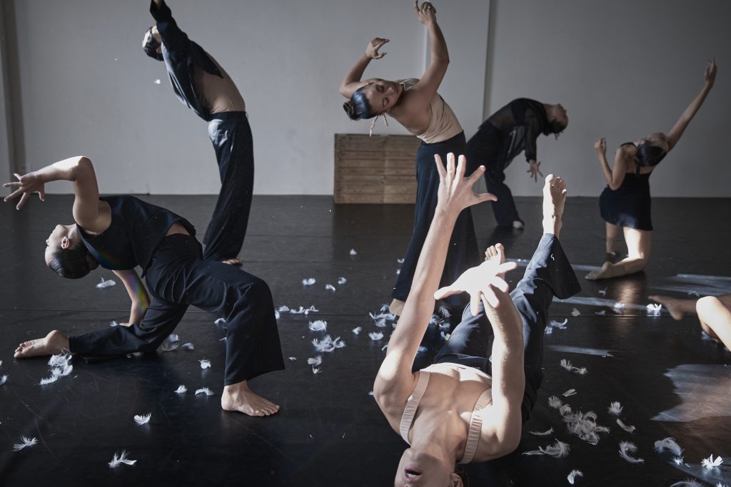 Lezione di danza contemporanea nella sede OFFART di Cesenatico